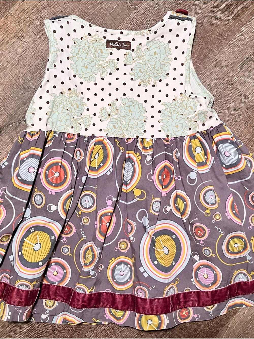 Matilda Jane Character Counts Sara tunic top clocks pattern girls size 6